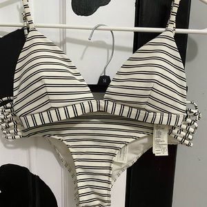 Striped bikini set